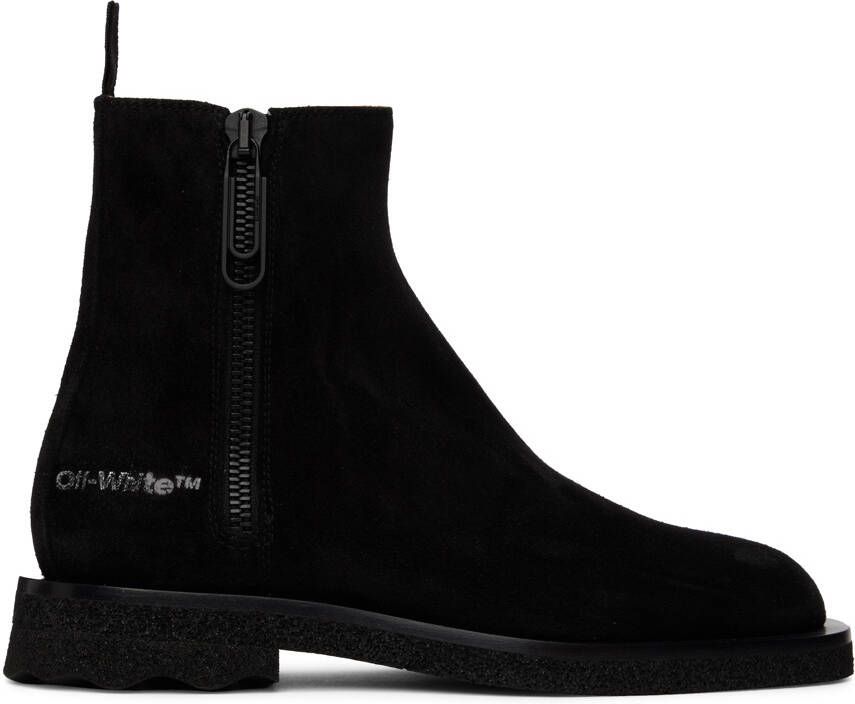 Off-White Black Spongesole Boots - Picture 5