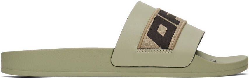 Off-White Green Industrial Belt Slides - Picture 4