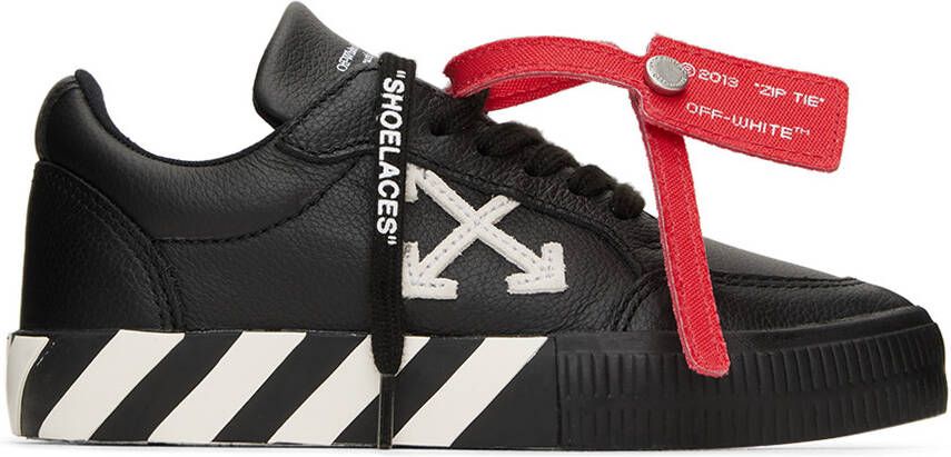Off-White Kids Black Vulcanized Sneakers - Picture 5