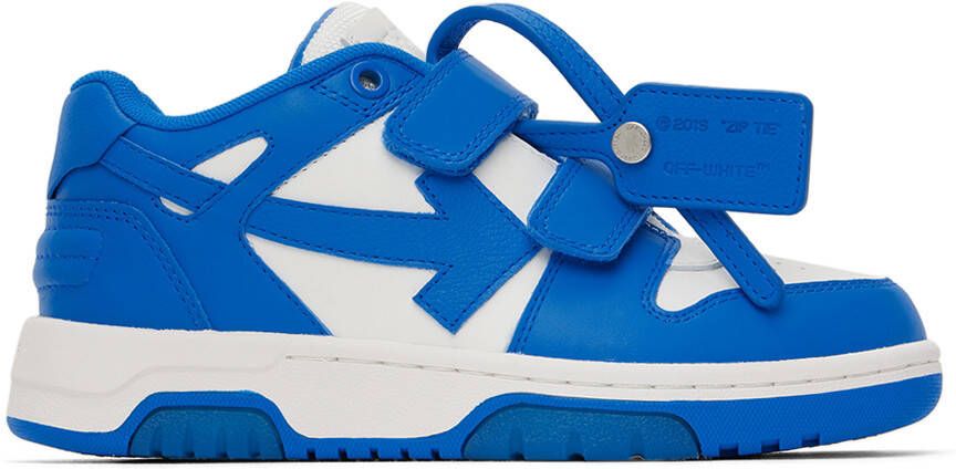 Off-White Kids Blue & White Out Of Office Straps Sneakers - Picture 4