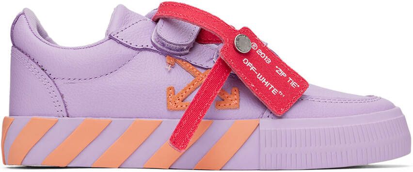 Off-White Kids Purple Vulcanized Sneakers - Picture 5