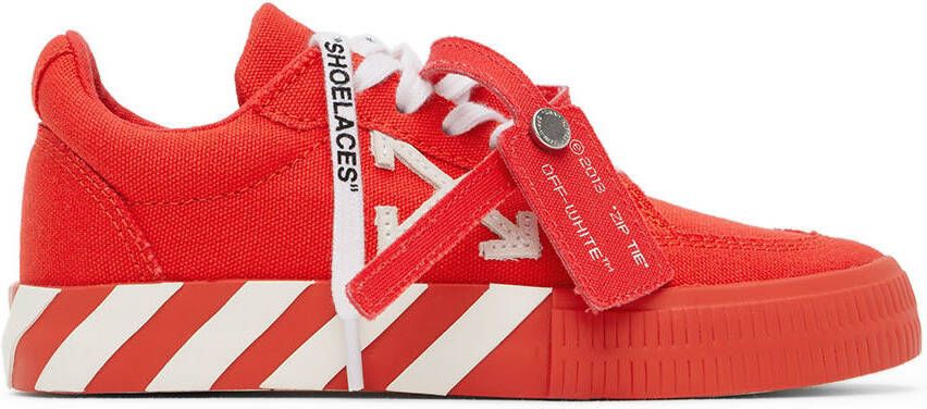 Off-White Kids Red & White Vulcanized Sneakers