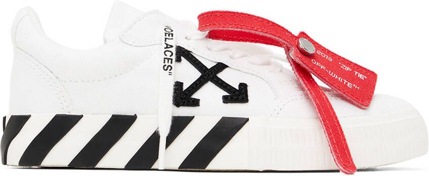 Off-White Kids White & Black Vulcanized Sneakers - Picture 5