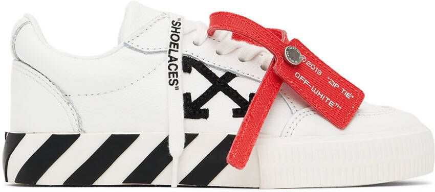 Off-White Kids White & Black Vulcanized Sneakers - Picture 4