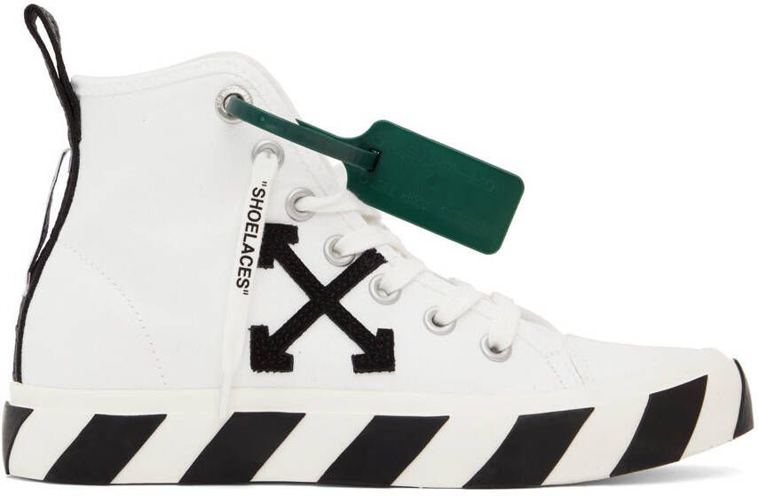 Off-White Mid-Top Vulcanized Sneakers - Picture 5
