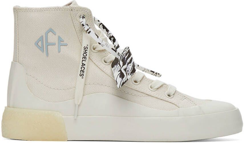 Off-White Mid-Top Vulcanized Sneakers - Picture 5