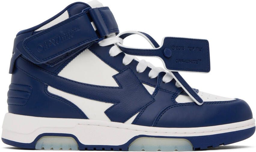 Off-White Navy & White Out Of Office Sneakers - Picture 5