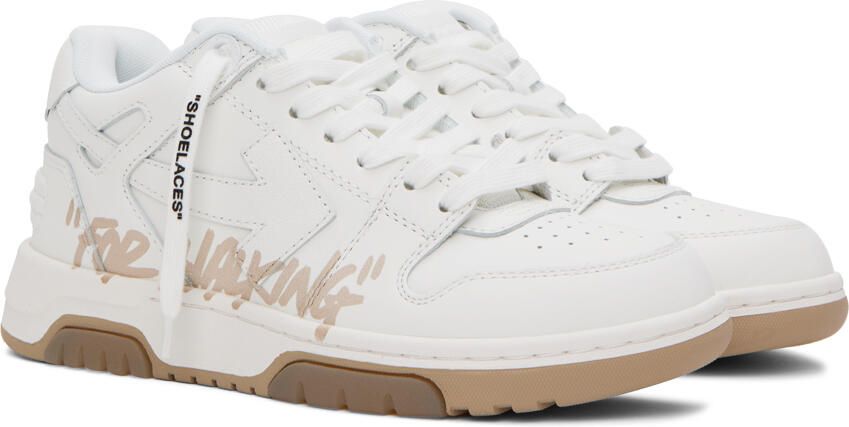 Off-White & Beige Out Of Office 'For Walking' Sneakers - Picture 2