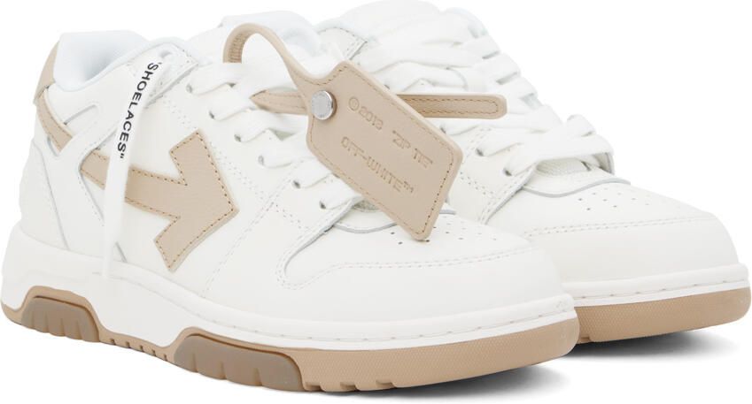Off-White & Beige 'Out Of Office' Sneakers - Picture 3