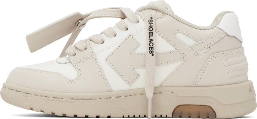Off-White & Beige Out Of Office Sneakers - Picture 3