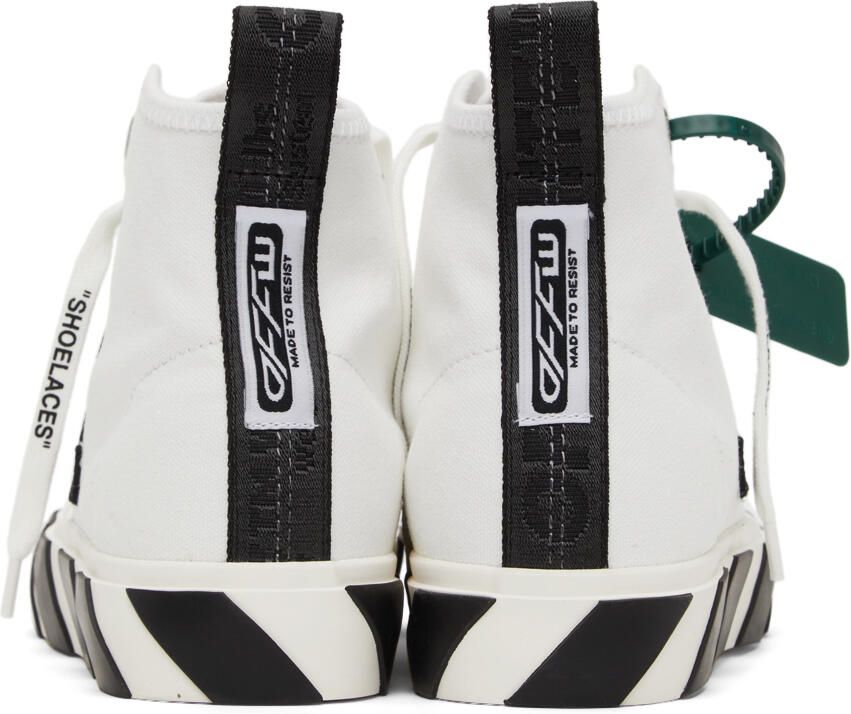 Off-White & Black Mid Vulcanized Sneakers