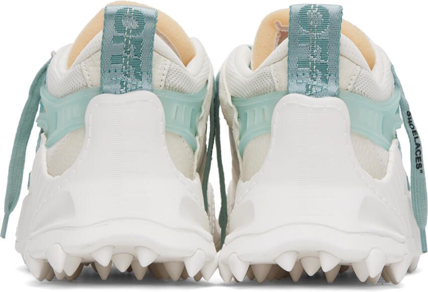 Off-White & Blue Odsy 1000 Sneakers - Picture 4