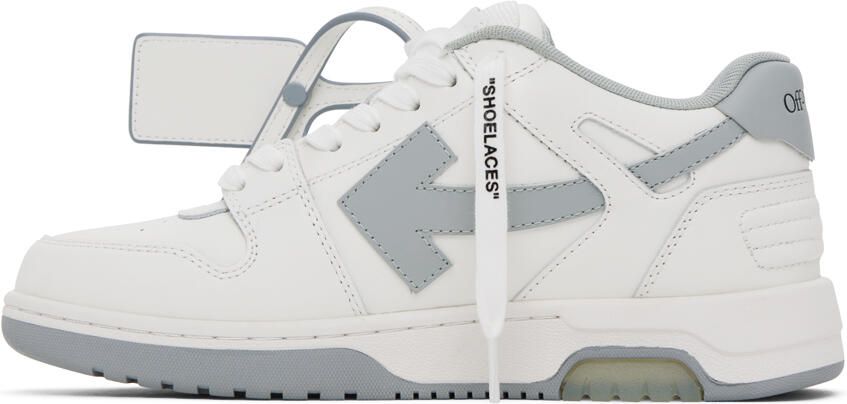 Off-White & Gray Out Of Office Sneakers - Picture 3
