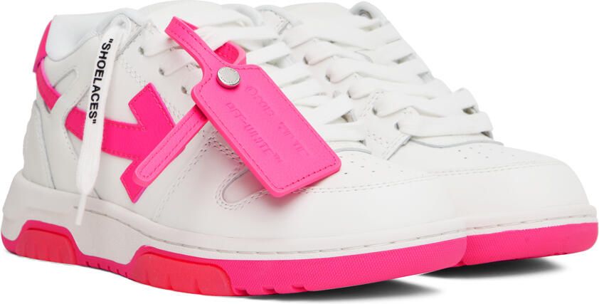Off-White & Pink Out Of Office Sneakers - Picture 2