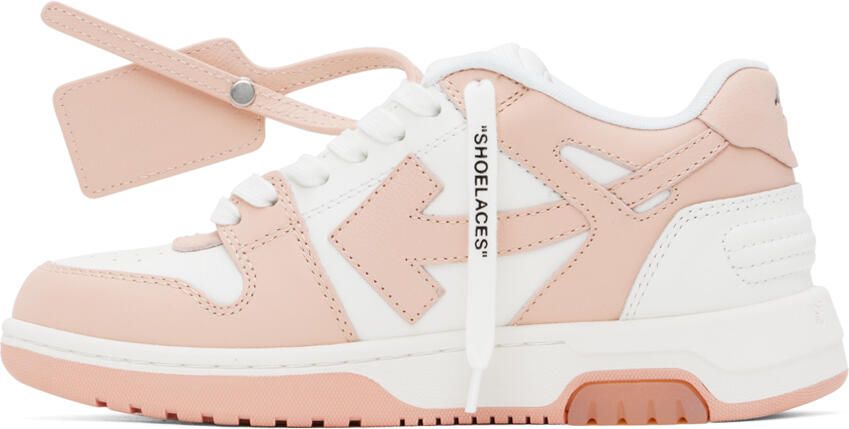 Off-White & Pink 'Out Of Office' Sneakers - Picture 3
