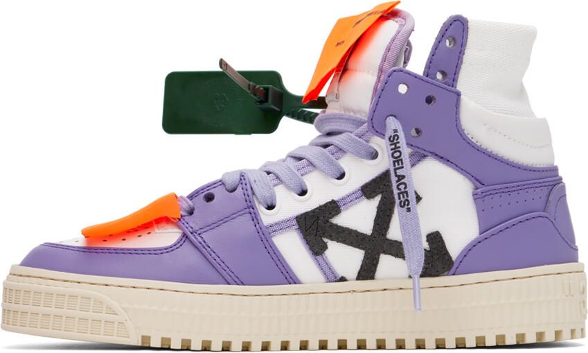 Off-White & Purple 3.0 Off Court Sneakers - Picture 3