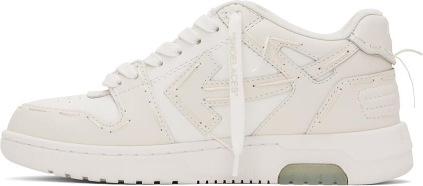 Off-White & White Out Of Office Sartorial Stitching Sneakers - Picture 3