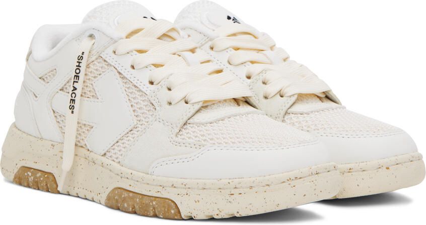 Off-White & White Out Of Office Slim Sneakers - Picture 2