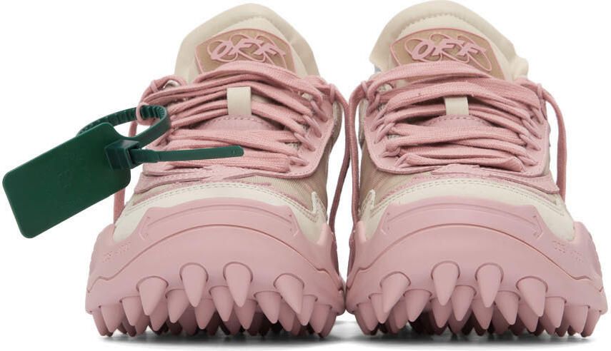 Off-White Beige & Pink Odsy 1000 Sneakers - Picture 3
