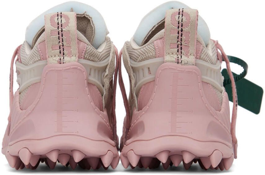 Off-White Beige & Pink Odsy 1000 Sneakers - Picture 2