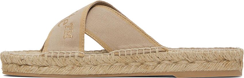 Off-White Beige Bookish Sandals - Picture 3