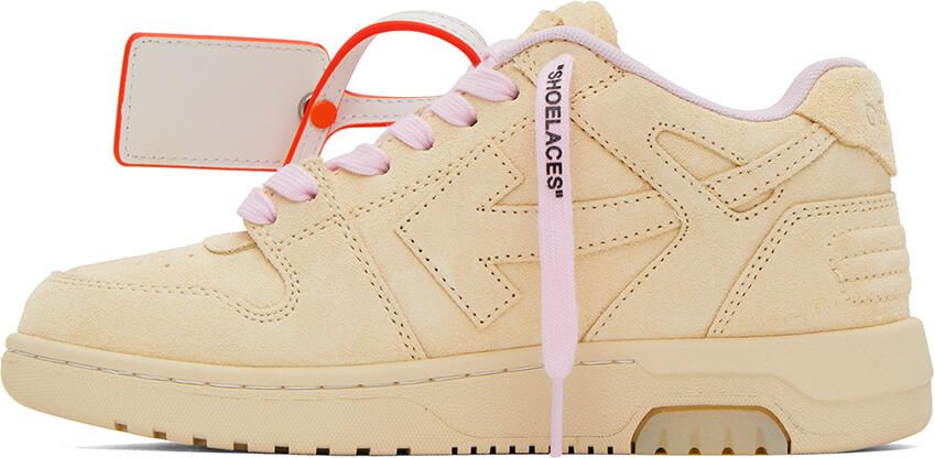 Off-White Beige Out Of Office Sneakers - Picture 3