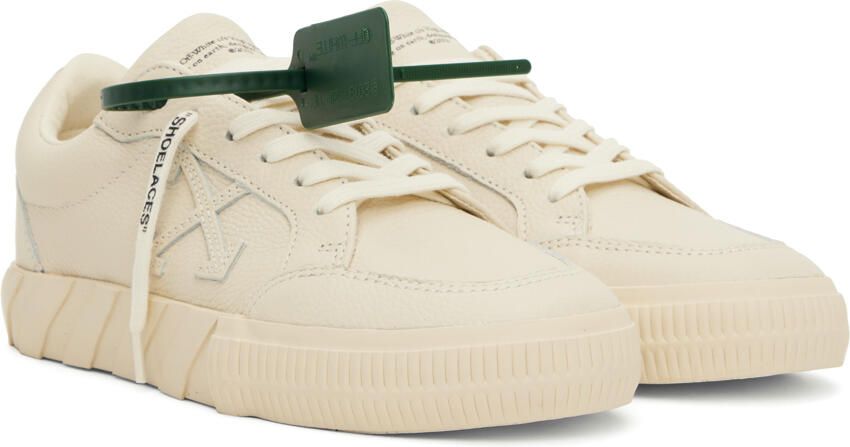 Off-White Beige Vulcanized Sneakers - Picture 2