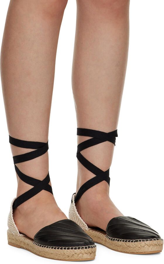 Off-White Black & Beige Diag Espadrilles - Picture 2