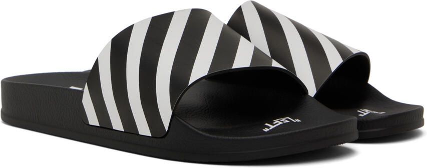 Off-White Black & White Diag Pool Slides - Picture 2