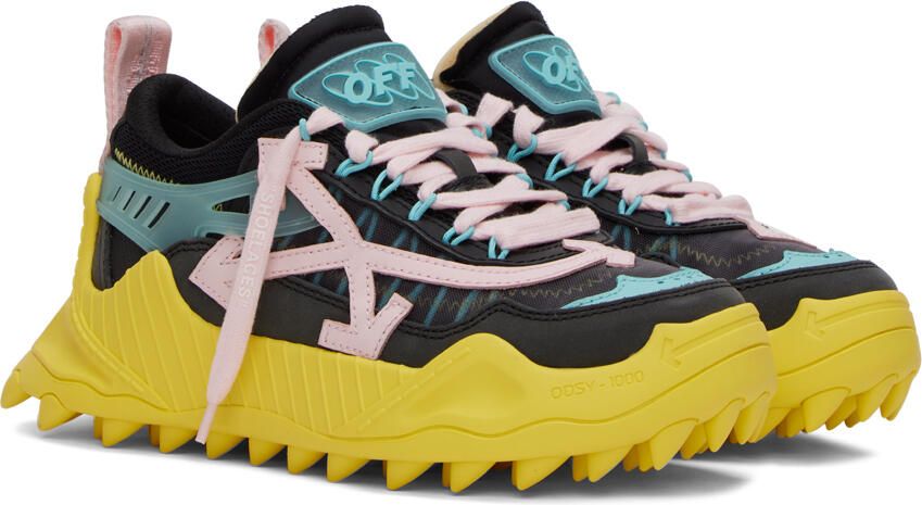 Off-White Black & Yellow Odsy 1000 Sneakers - Picture 2