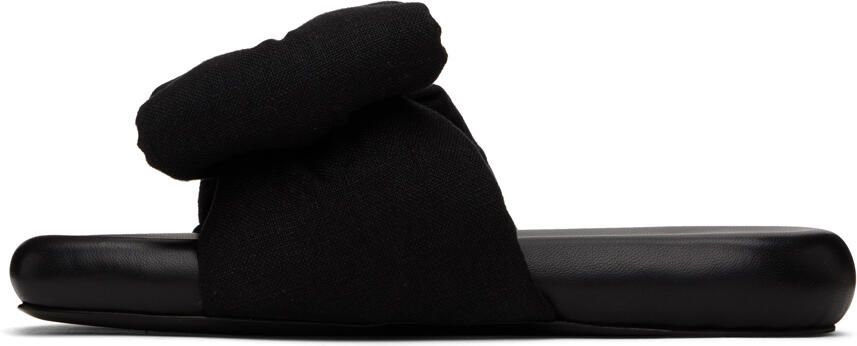 Off-White Black Bow Padded Slides - Picture 3