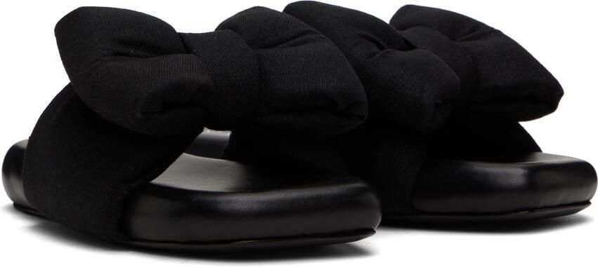 Off-White Black Bow Padded Slides