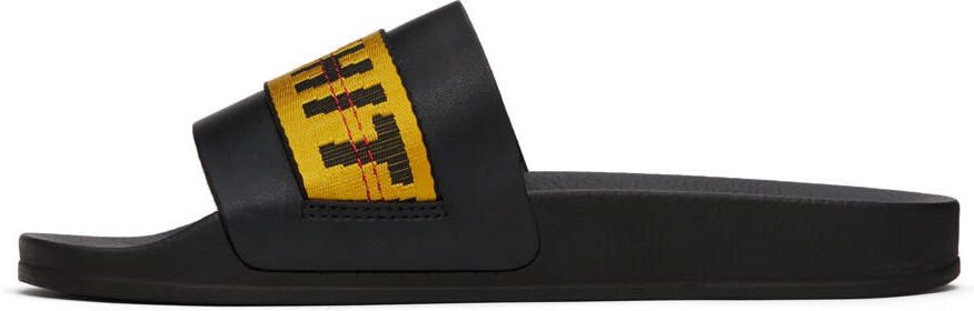Off-White Black Industrial Belt Sliders - Picture 4