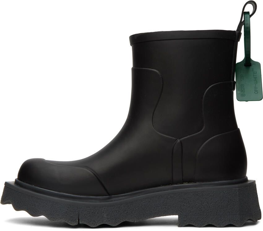 Off-White Black Logo Sponge Boots - Picture 2