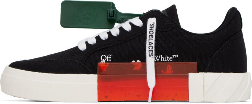 Off-White Black Low Vulcanized Sneakers - Picture 4