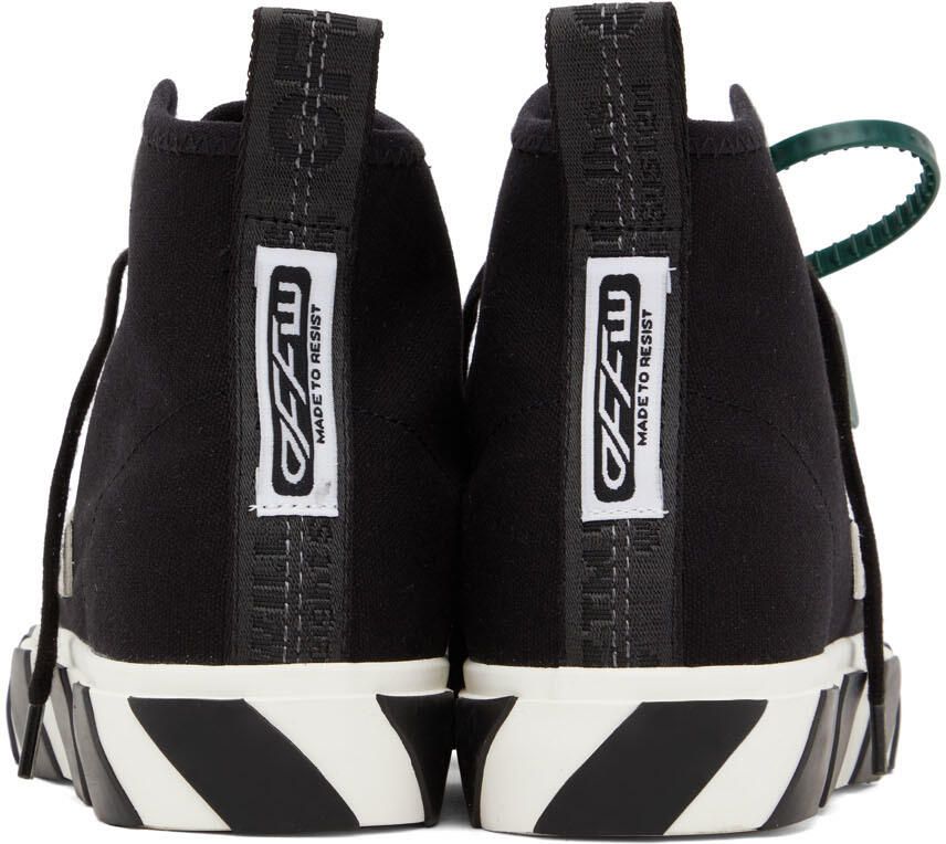 Off-White Black Mid-Top Vulcanized Sneakers