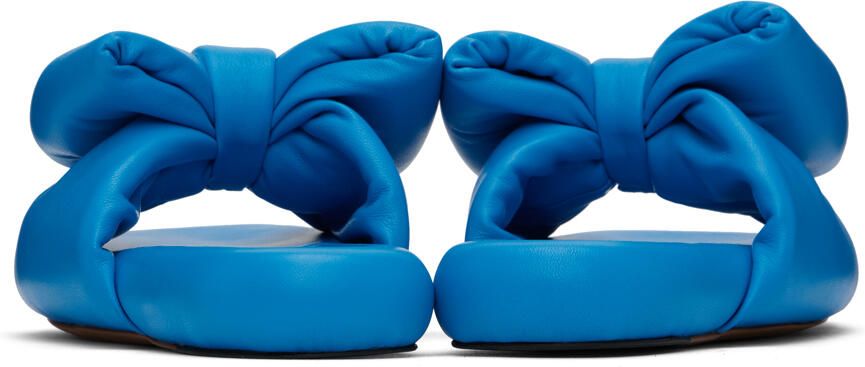 Off-White Blue Bow Padded Slides - Picture 2