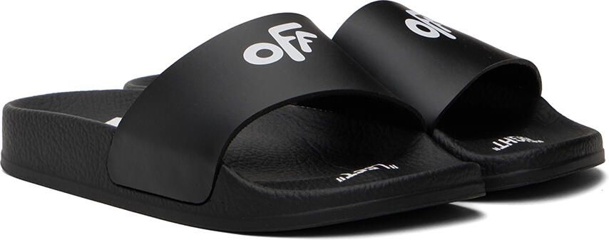 Off-White Kids Black Pool Slides - Picture 3
