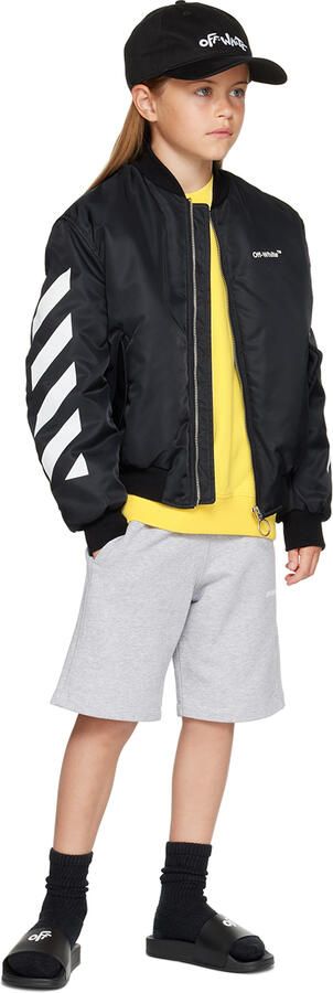 Off-White Kids Black Pool Slides