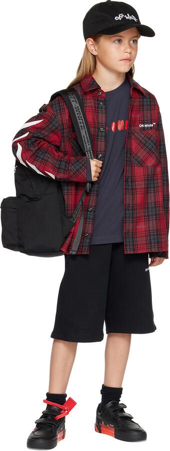 Off-White Kids Black Vulcanized Sneakers - Picture 4