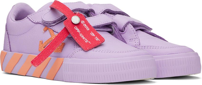 Off-White Kids Purple Vulcanized Sneakers - Picture 3