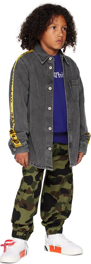 Off-White Kids White & Black Vulcanized Sneakers - Picture 4