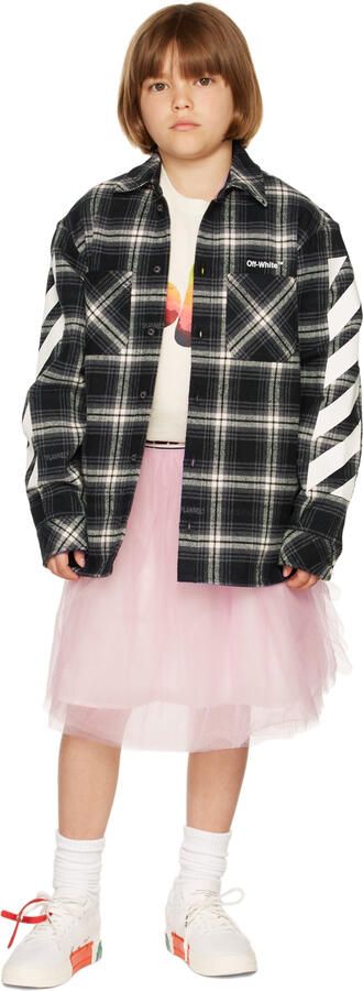 Off-White Kids White & Green Vulcanized Sneakers - Picture 4