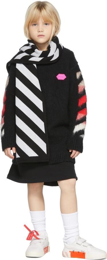 Off-White Kids White & Pink Canvas Vulcanized Low Strap Sneakers - Picture 3