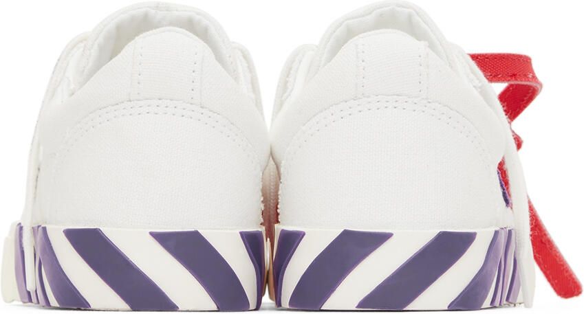 Off-White Kids White & Purple Vulcanized Sneakers