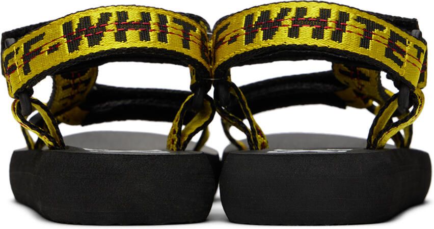 Off-White Kids logo-print touch-strap sandals Black - Picture 4
