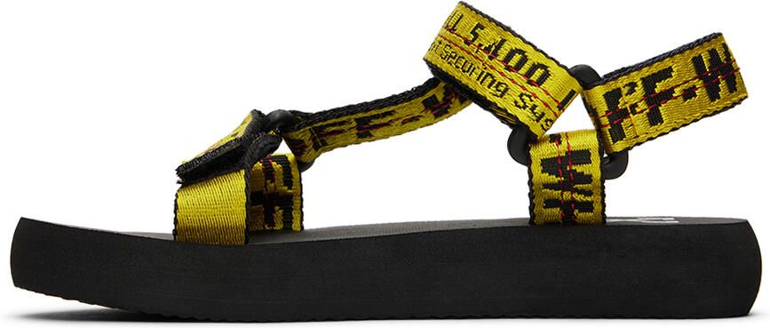Off-White Kids logo-print touch-strap sandals Black - Picture 3