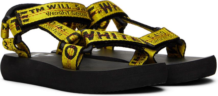 Off-White Kids logo-print touch-strap sandals Black - Picture 2