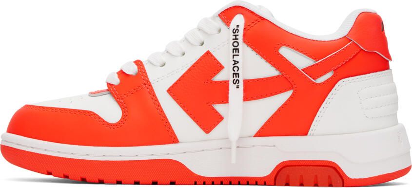 Off-White Orange & White Out Of Office Sneakers - Picture 3