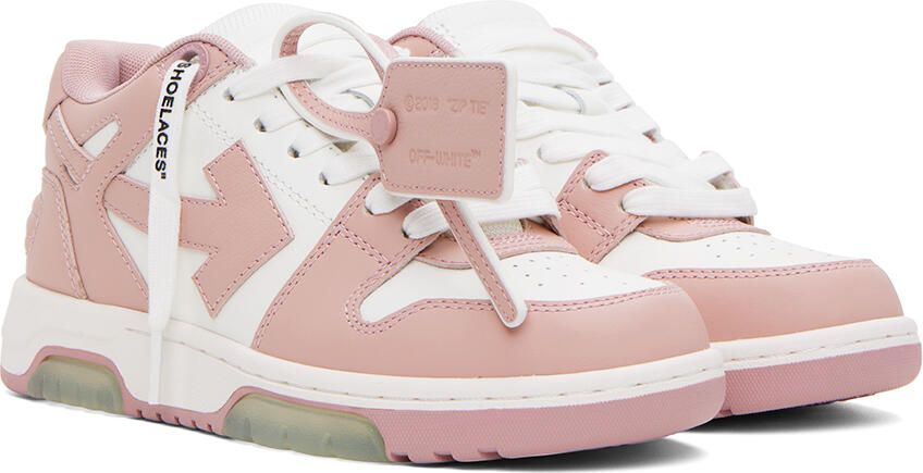 Off-White Pink & White Out Of Office Sneakers - Picture 2